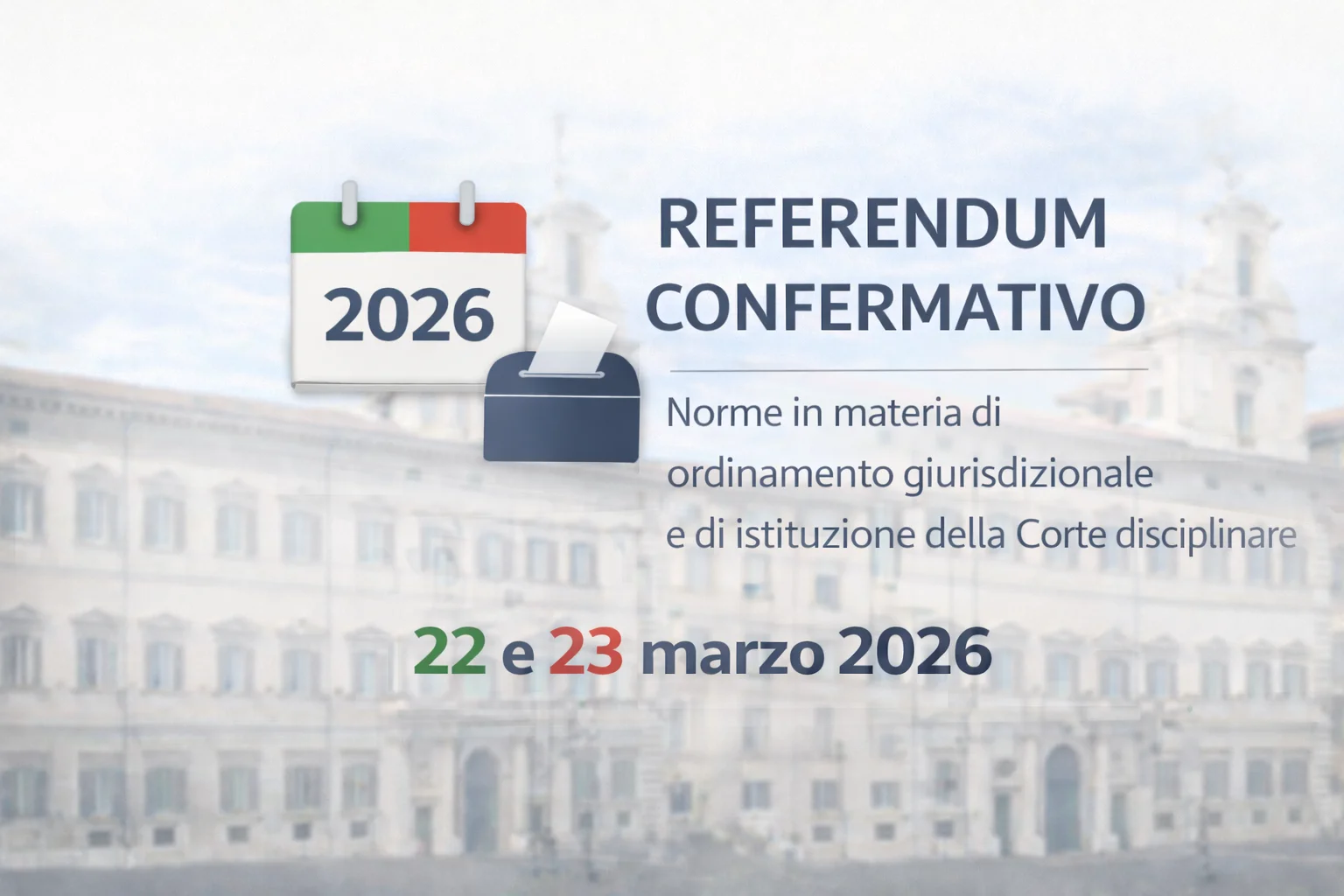 Referendum confermativo 22 e 23 marzo 2026 - Elettori temporaneamente residenti all'estero.