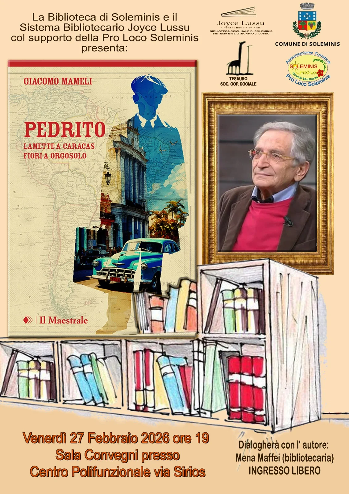 Presentazione libro 'Pedrito, lamette a Caracas fiori a Orgosolo'  di Giacomo Mameli