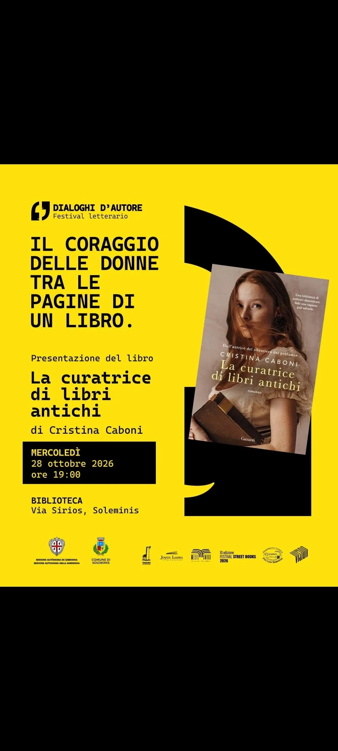Presentazione del libro 'La curatrice di libri antichi' di Cristina Caboni