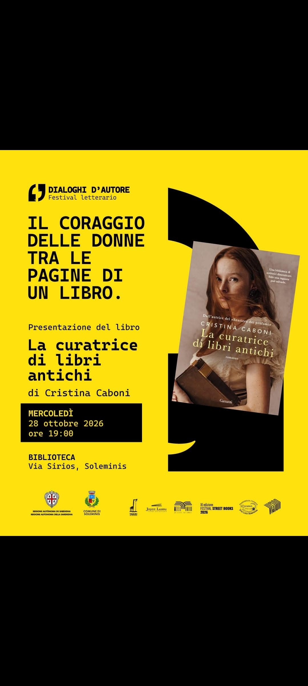 Presentazione del libro 'La curatrice di libri antichi' di Cristina Caboni